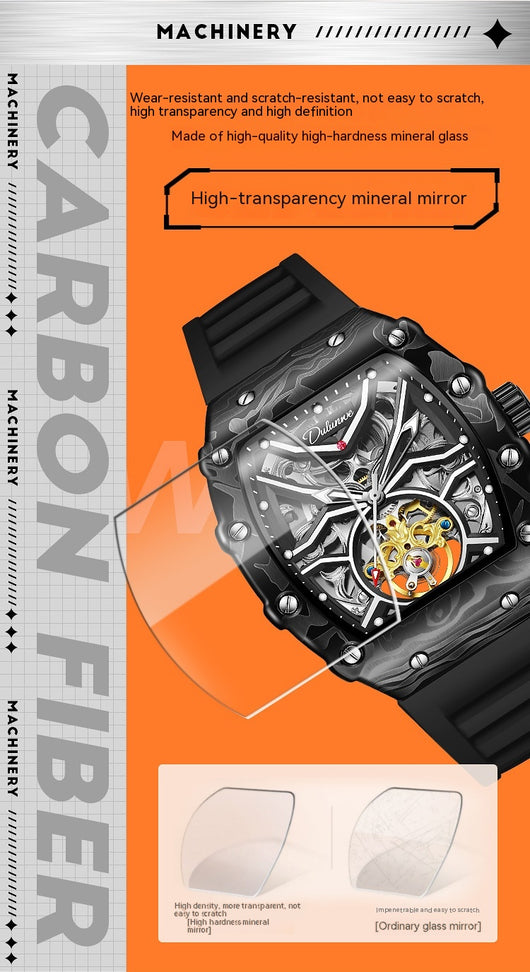 Reloj Mecánico Hueco para Hombre Resistente al Agua con Esfera Luminosa - Image 8