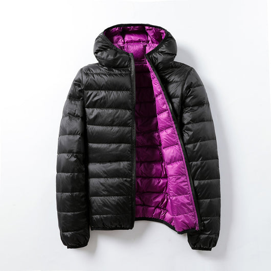 Chaqueta Acolchada Ligera con Capucha - Plumón de Pato Blanco Premium - Image 6