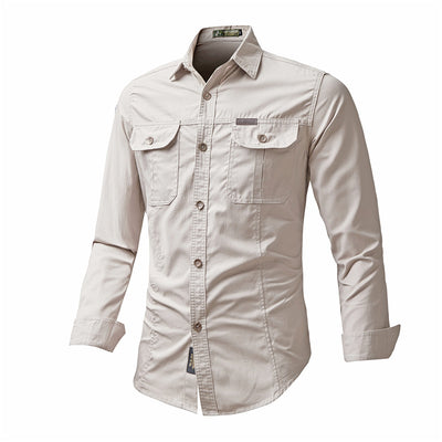 Camisa de Trabajo Otoñal para Hombre Talla Grande - Image 8