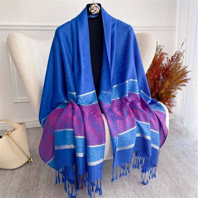 Bufanda Bohemia Cashmere Otoño Mujer Diseño Jacquard Pashmina - Image 8