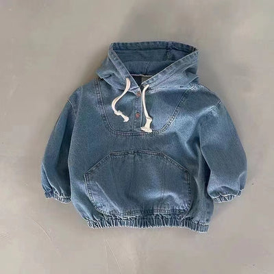 Sudadera Denim con Capucha para Bebés Niños y Niñas - Image 3