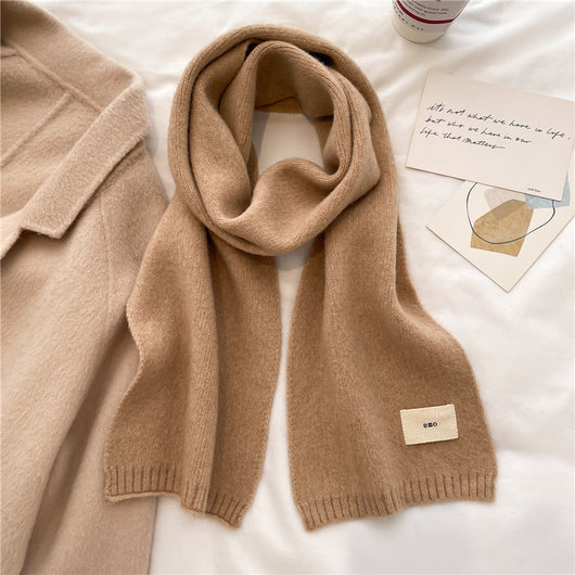 Bufanda Cálida de Color Liso para Otoño e Invierno - Image 14