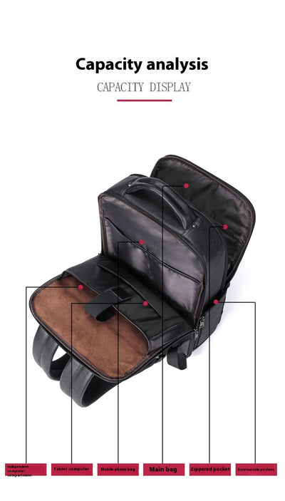 Mochila Ejecutiva de Cuero para Laptop - Estilo Profesional - Image 13