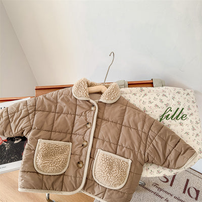 Chaqueta Acolchada Infantil a Cuadros en Algodón - Image 29