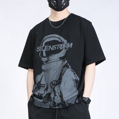 Camiseta Holgada de Algodón para Hombre - Cuello Redondo Manga Corta - Image 9