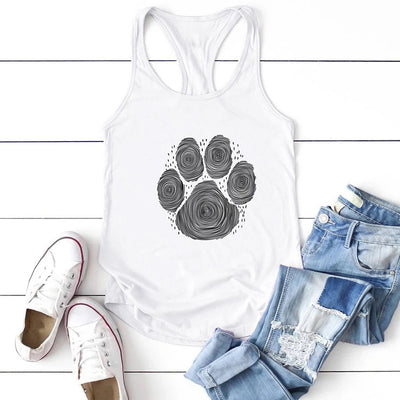 Chaleco Estampado Huella de Perro para Mujer - Diseño Divertido Verano - Image 6