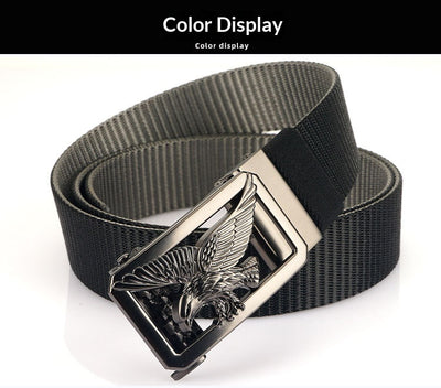 Cinturón Bicolor para Hombre con Hebilla Automática Giratoria sin Dientes - Image 14