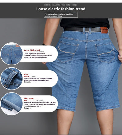 Shorts de Mezclilla Holgados con Máximo Estiramiento para Hombre - Image 10