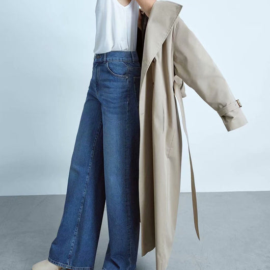 Abrigo Trench Vintage Cruzado para Mujer - Largo Sobre la Rodilla - Image 17
