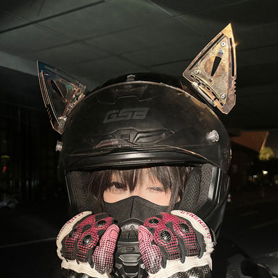 Conjunto de Armadura Mecánica Cyberpunk con Máscara, Protectores de Brazos y Diadema de Orejas de Gato - Image 3