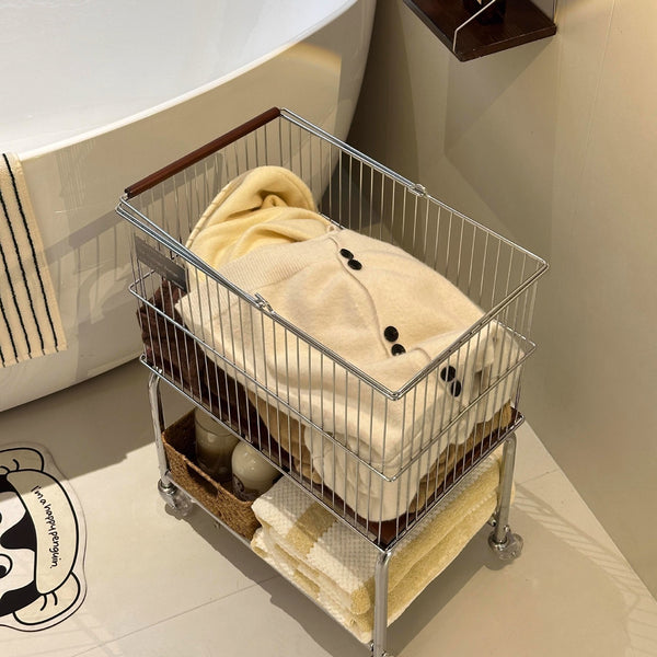 Carrito Organizador de Ropa Sucia Extraíble Gran Capacidad