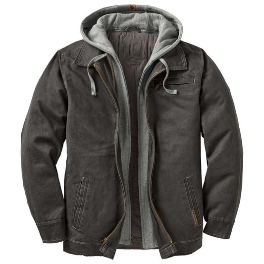 Chaqueta Denim Gris Oscuro con Efecto Dos Piezas - Image 2