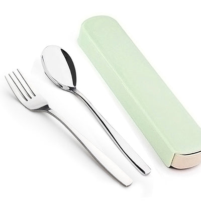 Set de Cubiertos Portátil de Acero Inoxidable - Palillos, Cuchara y Estuche - Image 10
