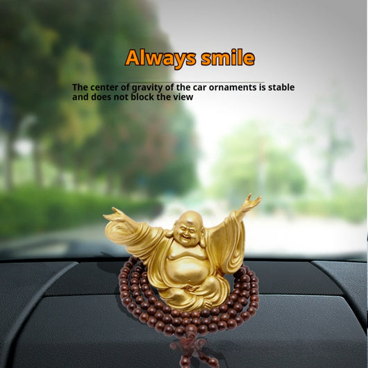 Decoración Buda Maitreya en Latón - Artesanía Exquisita para tu Auto - Image 4