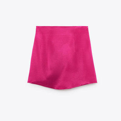 Minifalda de Satén Texturizado para Mujer - Image 2