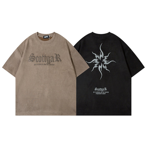 Camiseta Unisex de Ante Suave - Diseño Holgado para Pareja
