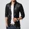 Chaqueta de Cuero PU Casual Talla Grande Corte Slim Coreano