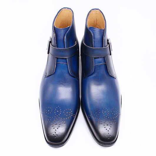 Botas Casuales de Cuero para Hombre con Punta Afilada y Suela Baja - Image 8