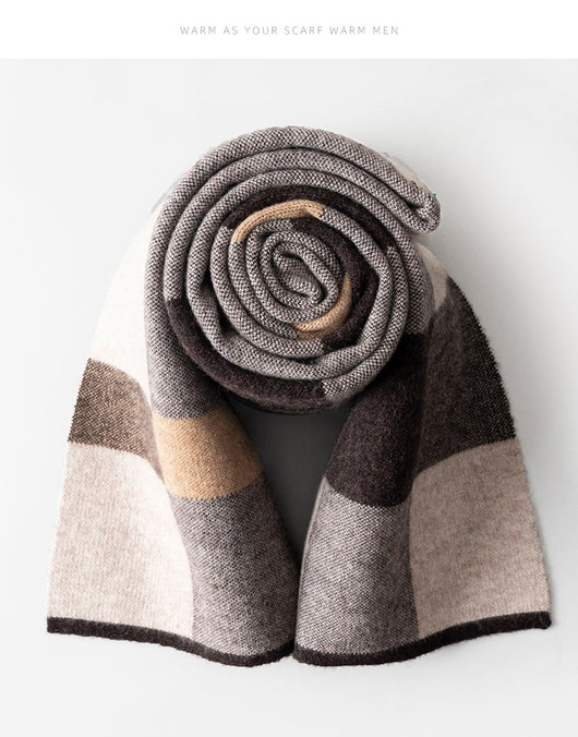 Bufanda Cuadros para Hombre Reversible - Abrigo Invierno Doble Cara - Image 34