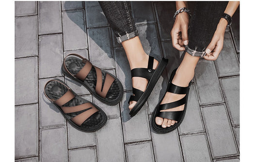 Sandalias de Cuero para Hombre - Versátiles para Conducir y Playa - Image 24