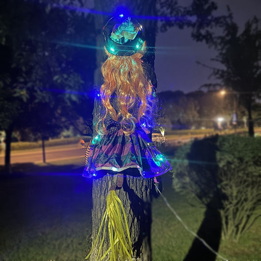 Lámpara Colgante Bruja Mística para Exterior y Jardín