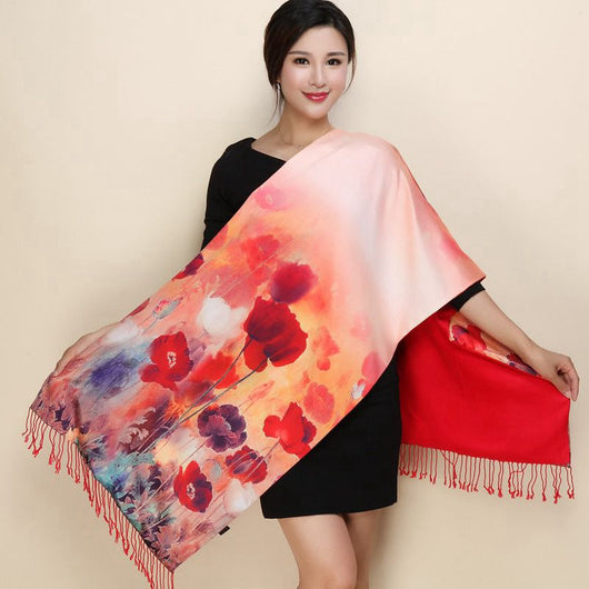 Pashmina de Seda Larga - Chal Elegante Versátil - Image 33