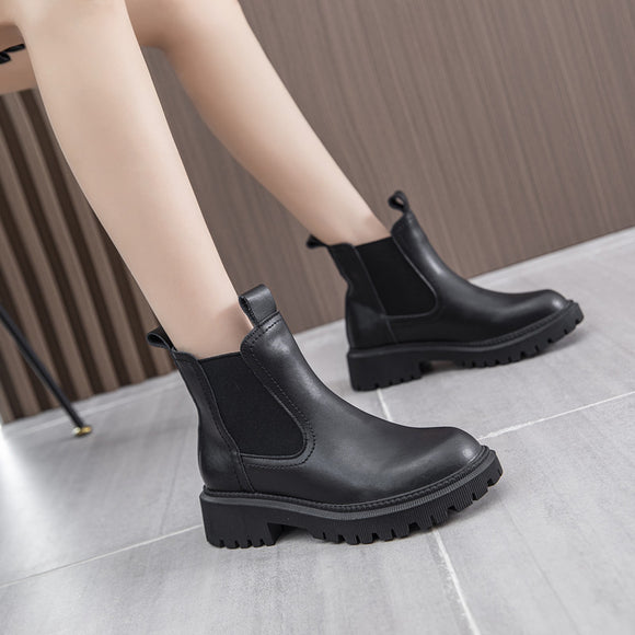 Botas Martin Gruesas para Mujer Talla Grande - Estilo Corto