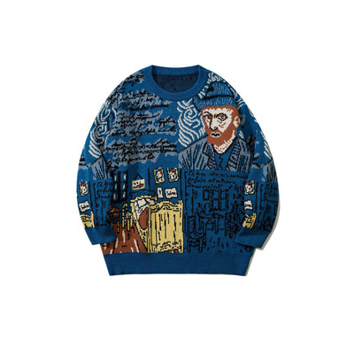 Suéter Holgado con Estampado Graffiti - Comodidad Casual - Image 9