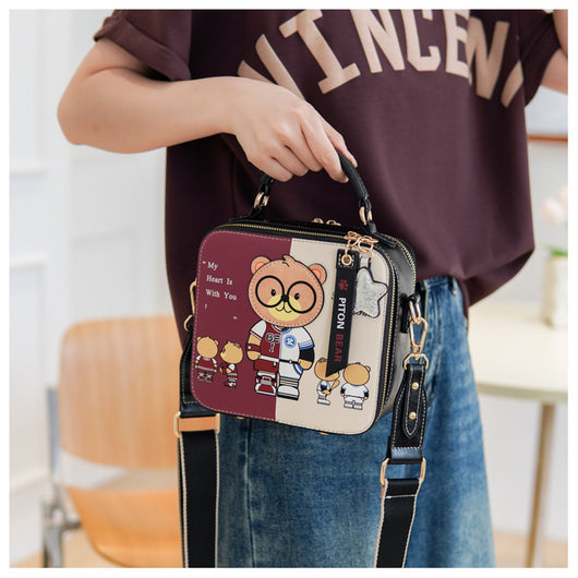 Bolsa Cuadrada Portátil con Osito de Dibujos Animados - Image 18