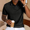 Polo Texturizado de Manga Corta para Hombre