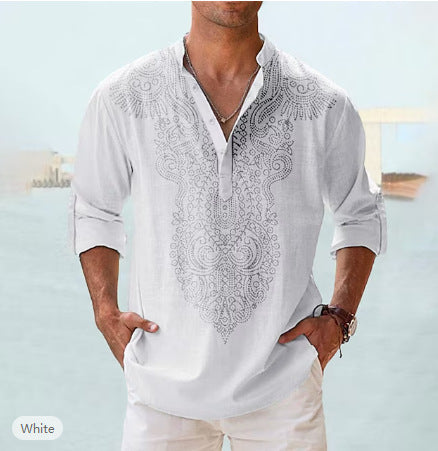 Camisa Hawaiana Estampada con Cuello de Pie para Verano - Image 3