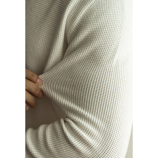 Suéter Henley Casual de Cuello V y Manga Larga para Hombre - Image 5