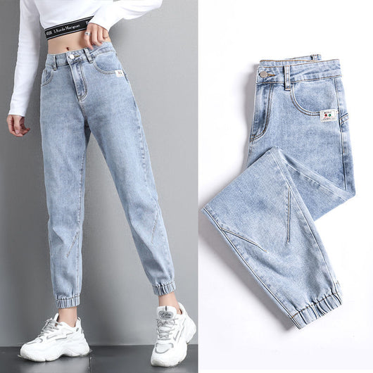 Jeans Baggy Coreano con Banda en Tobillo para Mujer - Estilo Streetwear - Image 3