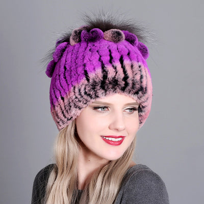 Gorros Tejidos para Mujer con Forro de Piel - Cálidos y Gruesos - Image 15