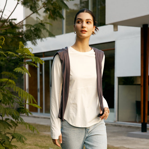 Camiseta Suelta Clásica para Mujer - Cuello Redondo Versátil
