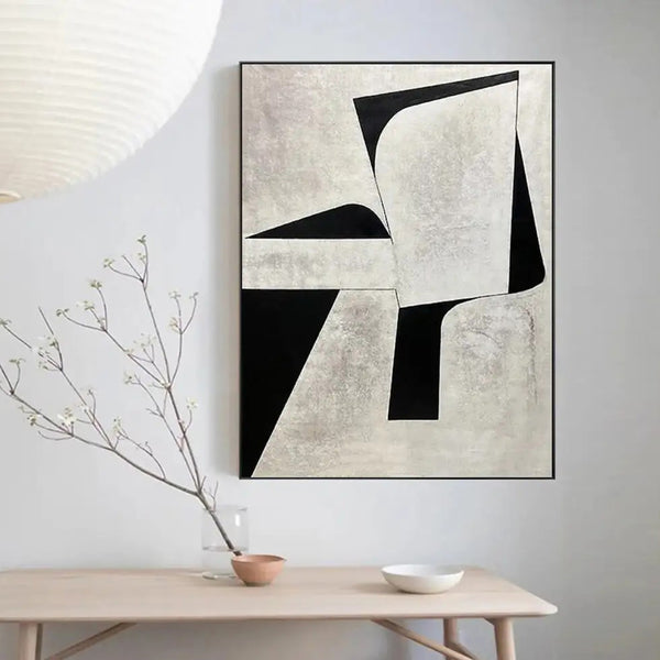 Cuadro Abstracto Moderno Minimalista - Pintura al Óleo Artesanal sin Marco