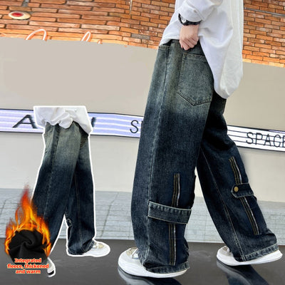 Pantalones Gruesos y Cálidos Estilo Coreano para Niños - Image 9