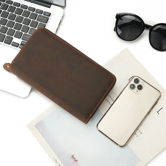 Bolsa de Cuero Genuino para Hombre Estilo Retro Clásico con Gran Capacidad - Image 9
