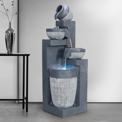 Fuente de Agua Decorativa con Humidificador para Sala de Estar