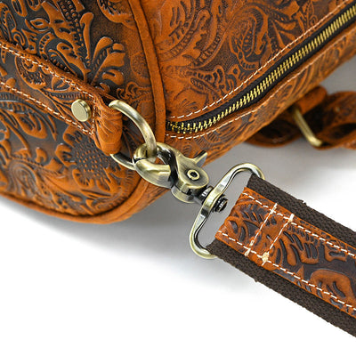 Bolsa de Viaje en Cuero Premium con Estampado Vintage - Image 13