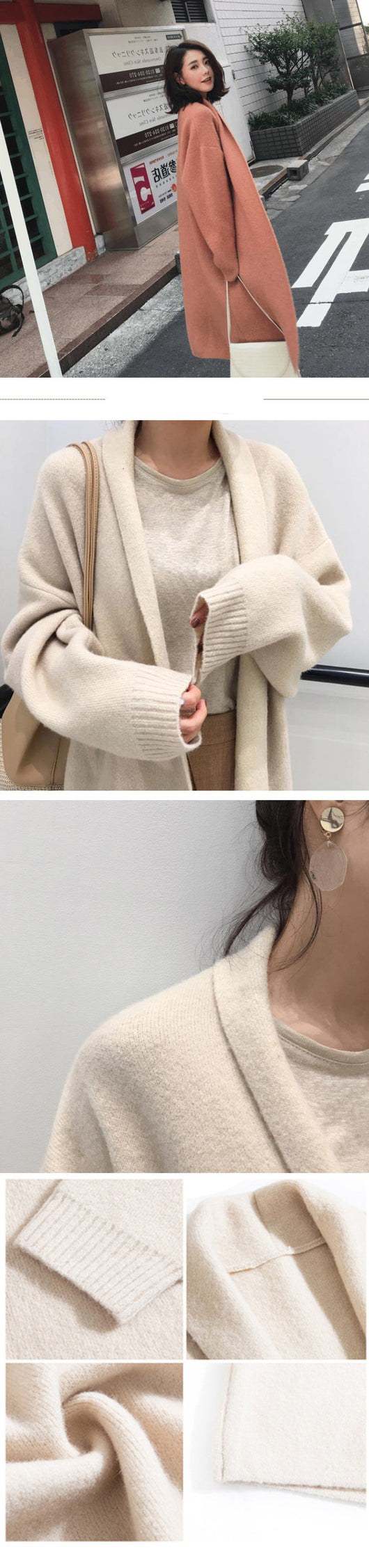 Abrigo Suéter Suelto y Cómodo de Largo Medio para Mujer - Image 13