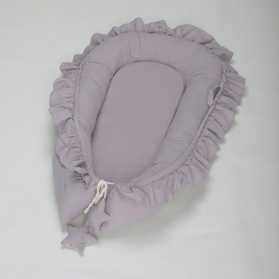 Cuna Portátil de Algodón con Encaje para Bebé - Image 5