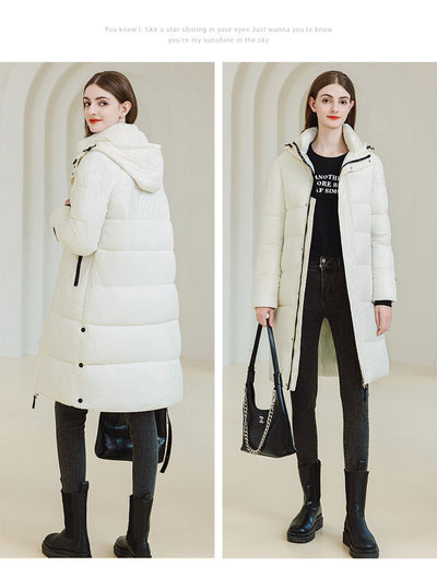 Abrigo Largo de Invierno con Capucha y Bolsillos - Chaqueta de Algodón para Mujer - Image 15