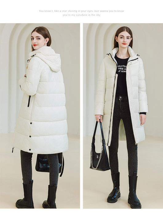 Abrigo Largo de Invierno con Capucha y Bolsillos - Chaqueta de Algodón para Mujer - Image 15