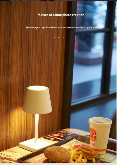 Lámpara de Mesa LED Táctil Nórdica Moderna - Aluminio Metal Diseño Hotel - Image 11