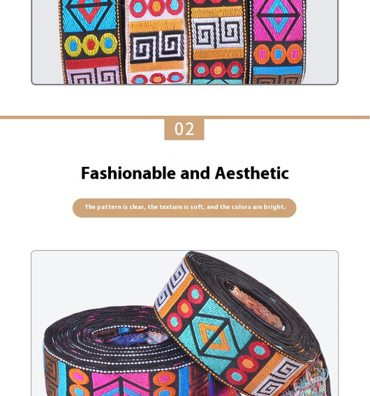Cinta de Encaje Jacquard Círculo 5cm - Accesorios de Moda y Prendas - Image 11