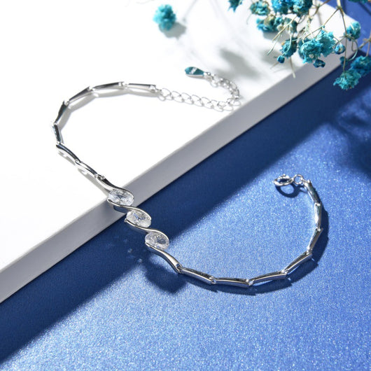 Pulsera de Plata con Circón Cúbico Estilo Coreano Colección Mori - Image 7