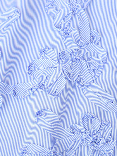 Camisa de Manga Larga Popelina Floral con Rayas Texturizadas - Image 11