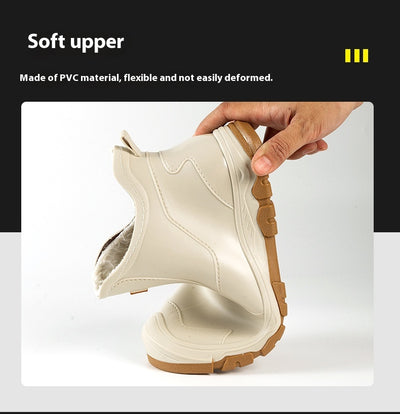 Botas de Lluvia Impermeables de Terciopelo para Hombre y Mujer - Zapatos Acuáticos Elegantes - Image 12