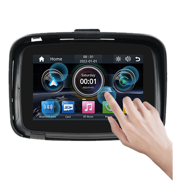 GPS Moto 5 pulgadas Wireless CarPlay Impermeable Portátil